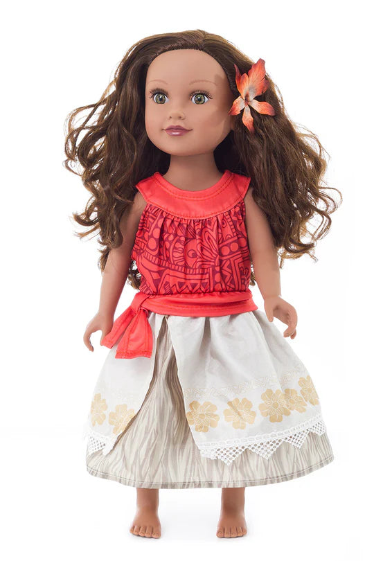 Little Adventures Doll Dress Island Princess with Hair Clip Little Adventures Doll Dress Island Princess with Hair Clip