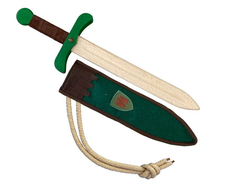 Sword with Sheath - Small, Wooden - Kamelot Blue - Made in Spain