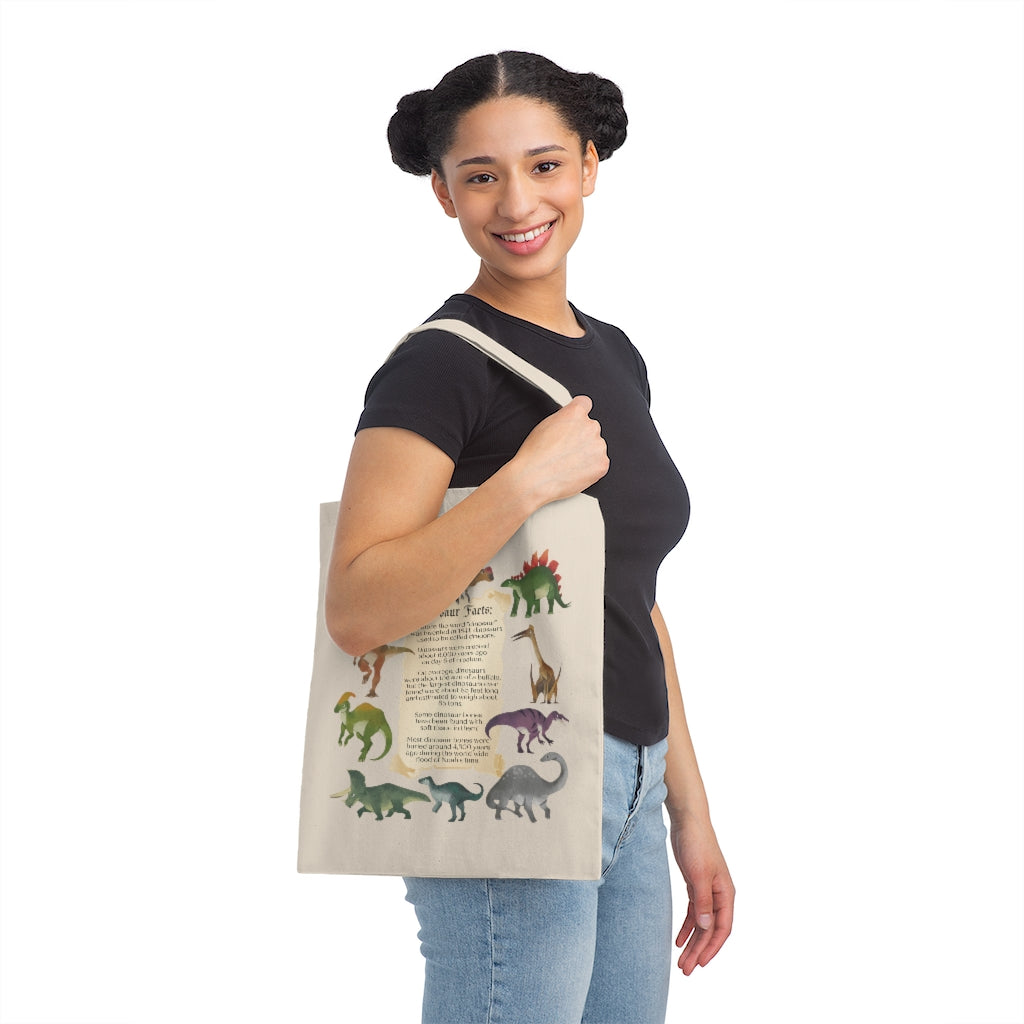 Dinosaur Facts Canvas Tote Bag