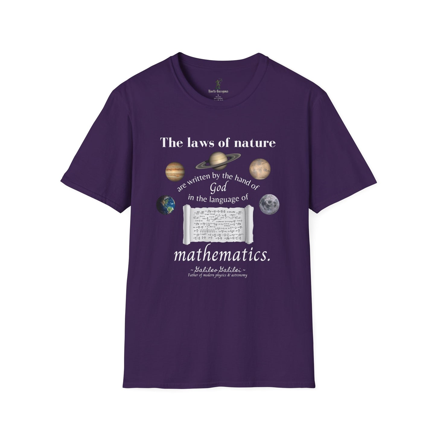 The Laws of Nature are Written by God - Quote by Galileo T-Shirt