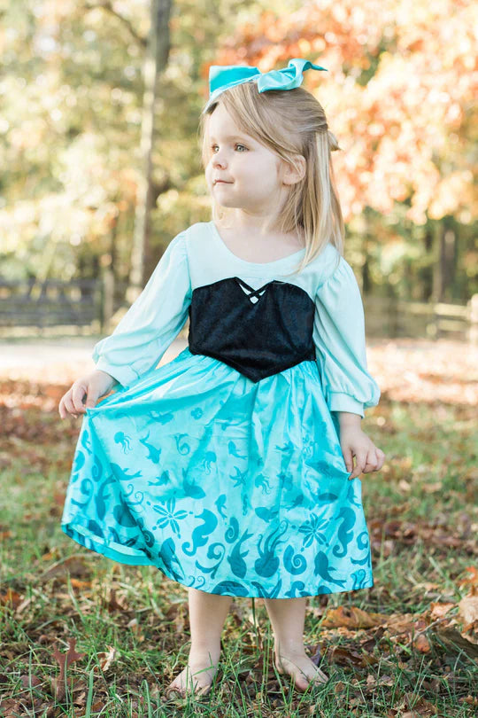 Little Adventures 11388 Mermaid Day Dress with Bow - Medium Little Adventures 11388 Mermaid Day Dress with Bow - Medium
