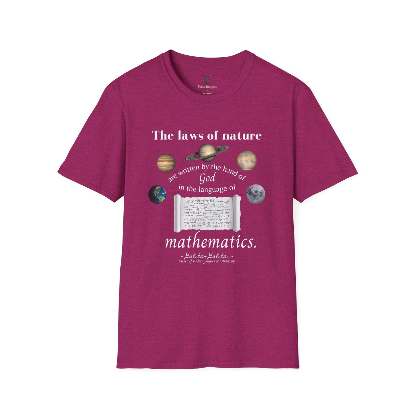 The Laws of Nature are Written by God - Quote by Galileo T-Shirt