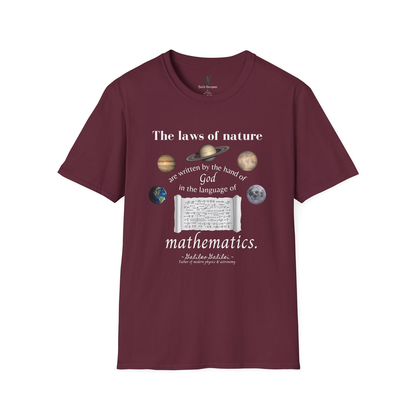 The Laws of Nature are Written by God - Quote by Galileo T-Shirt