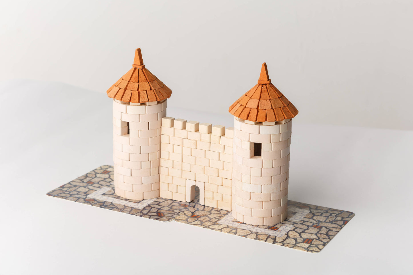 Two Medieval Towers - 470 Piece Mini Bricks Construction Set - Made in Ukraine