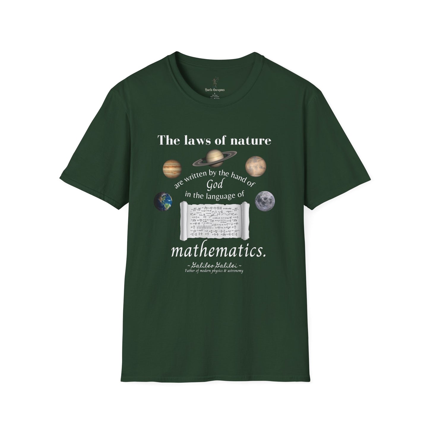 The Laws of Nature are Written by God - Quote by Galileo T-Shirt