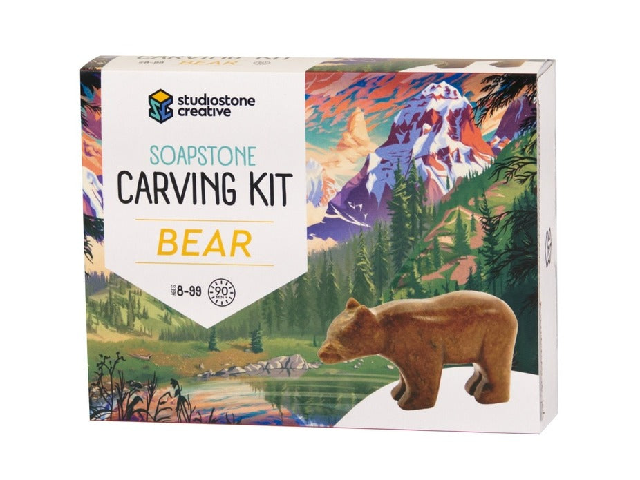 Bear Soapstone Carving Kit - Made in Canada