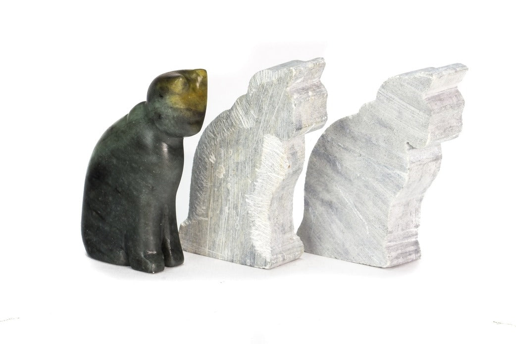 Cat Soapstone Carving Kit - Made in Canada