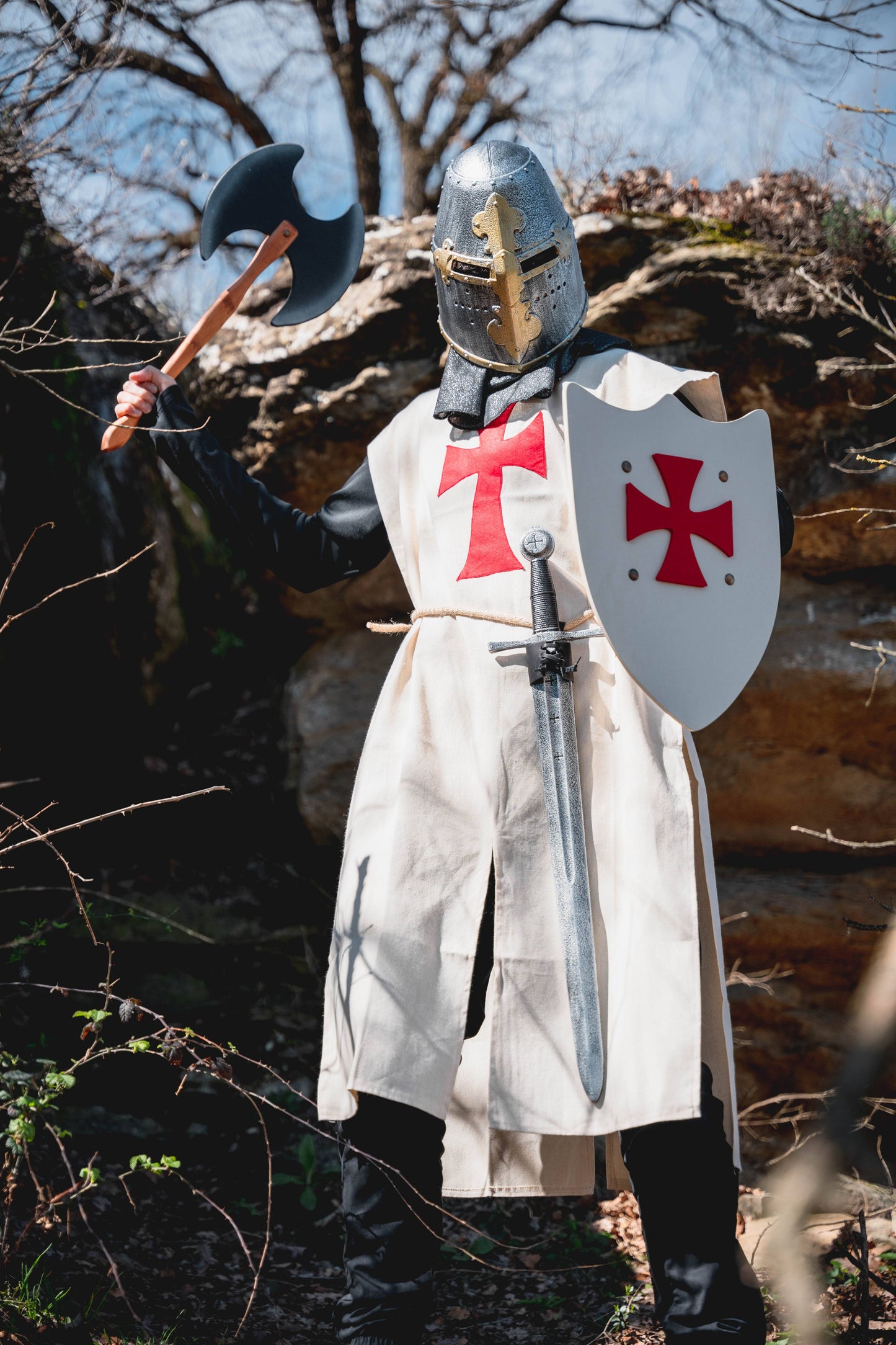 Helmet - Medieval - Fixed Templar Style