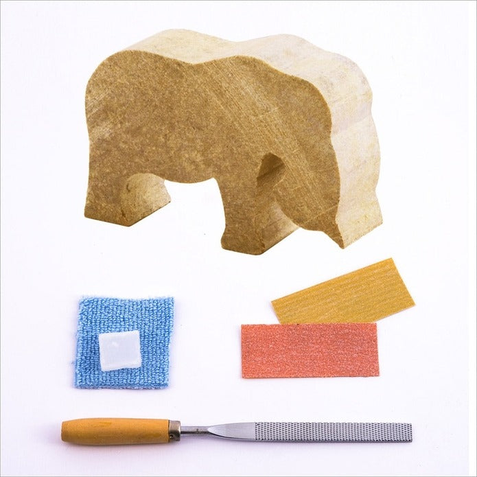 Elephant Soapstone Carving Kit - Made in Canada