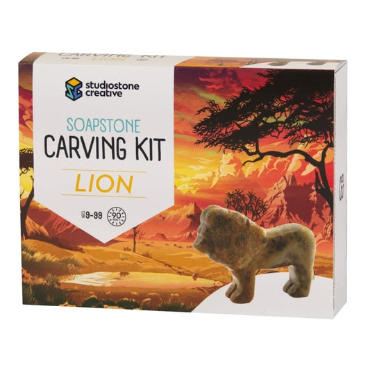 Lion Soapstone Carving Kit - Made in Canada