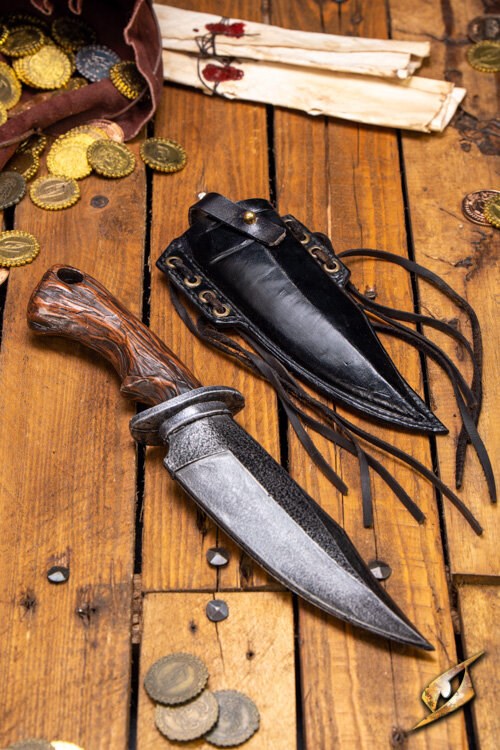 Foam Ranger Throwing Knife with Leather Scabbard