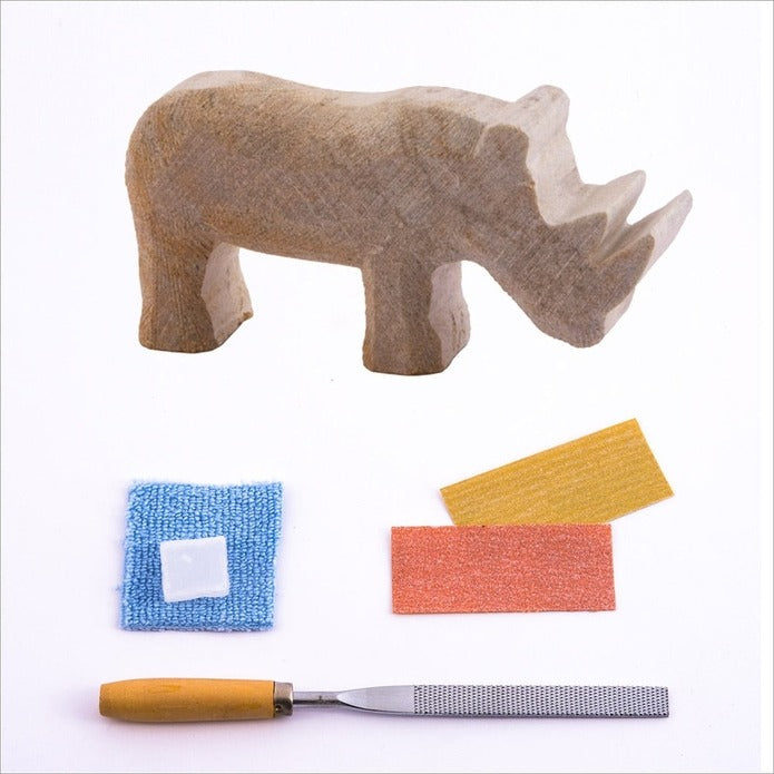 Rhinoceros Soapstone Carving Kit - Made in Canada