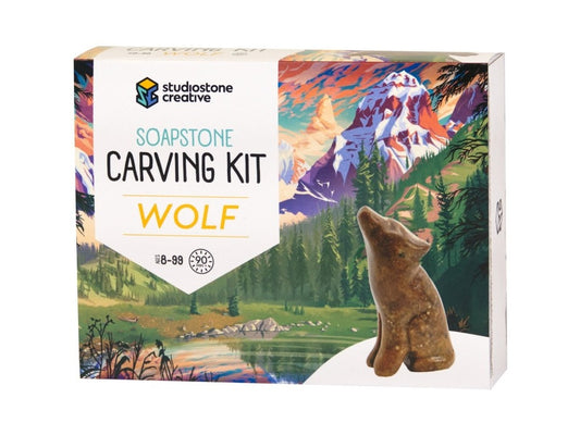 Wolf Soapstone Carving Kit - Made in Canada