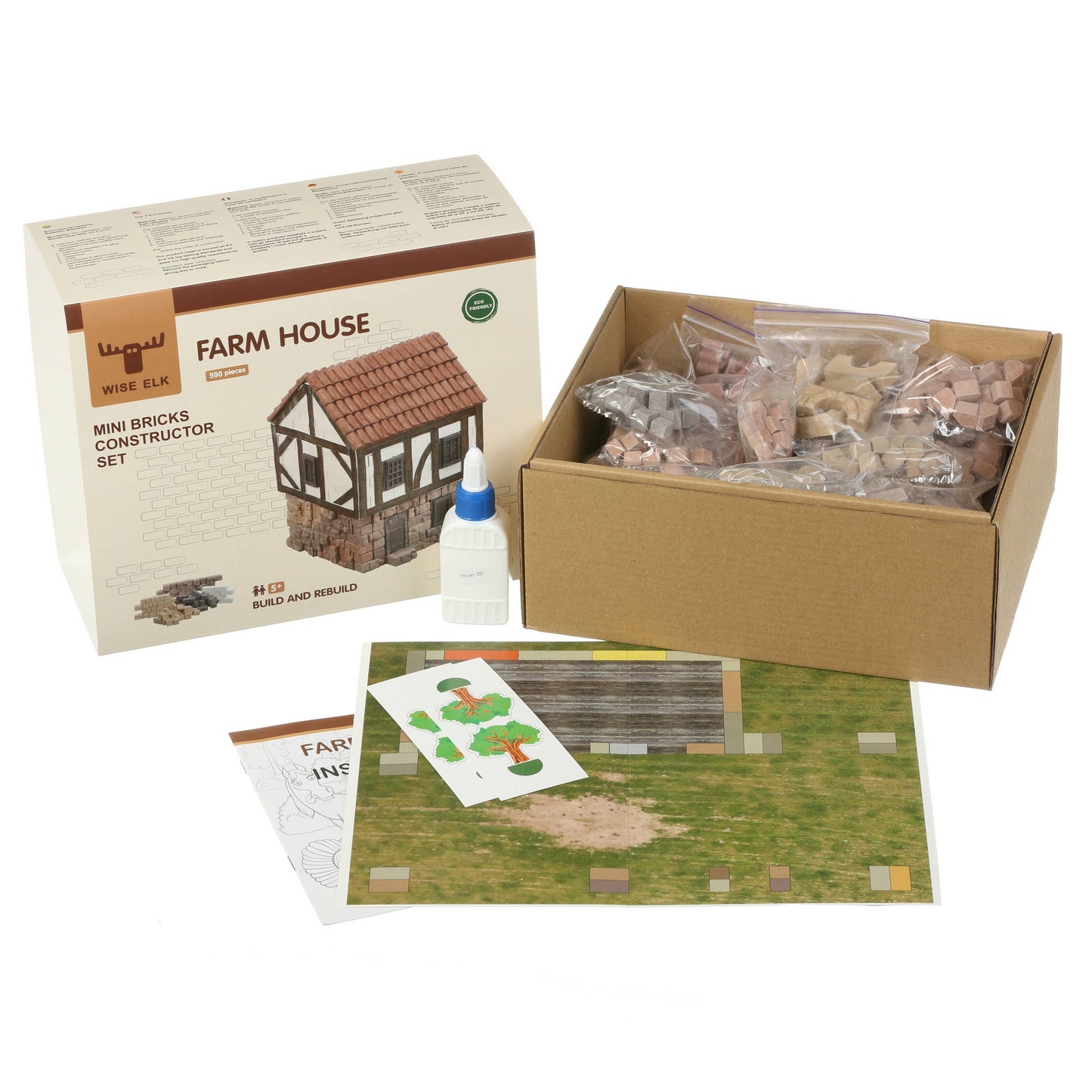 Medieval Farm House - 590 Piece Mini bricks constructor set - Made in Ukraine