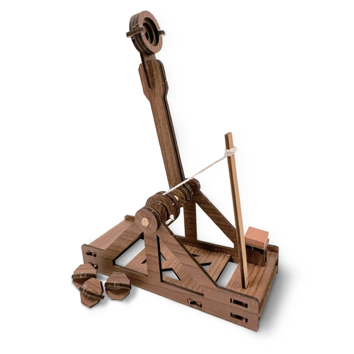 Mini Catapult: Wooden Engineering Model Building Kit