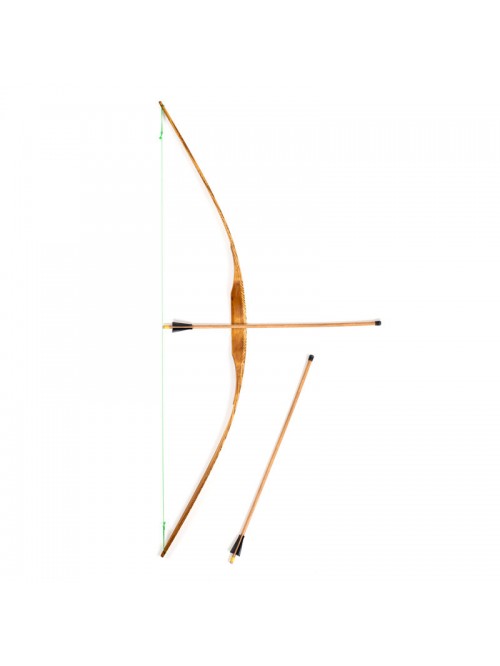 Long Bow, Medium Sized with 2 Rubber-Tipped Arrows - Made in Spain