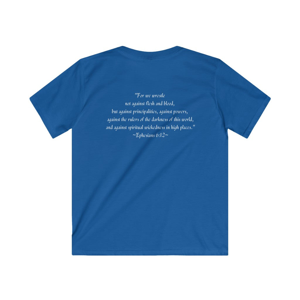 Bend A Bow of Bronze - Psalms 18:34 Kids T-Shirt