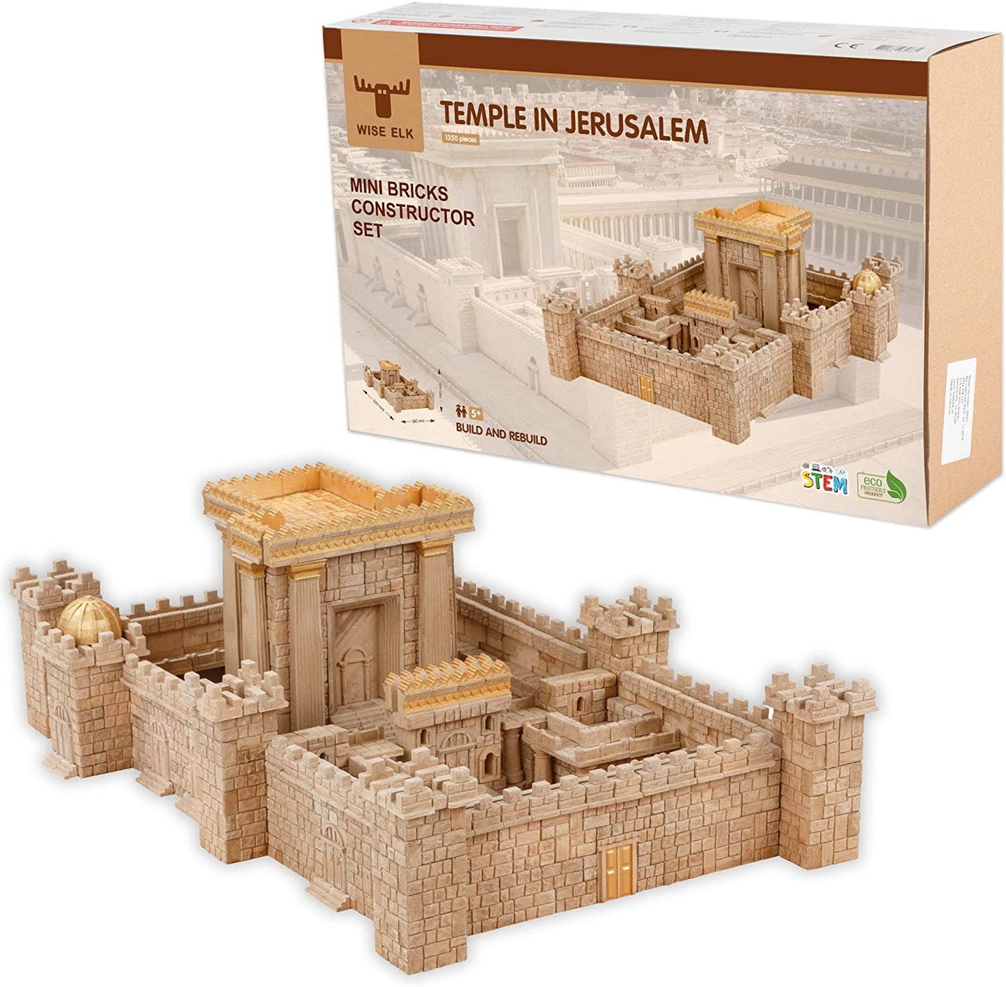 Temple in Jerusalem - 1350 Piece Mini Bricks Construction Set - Made in Ukraine