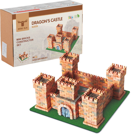 Dragon's Castle - 1080 Pieces Mini Bricks Construction Set - Made in Ukraine