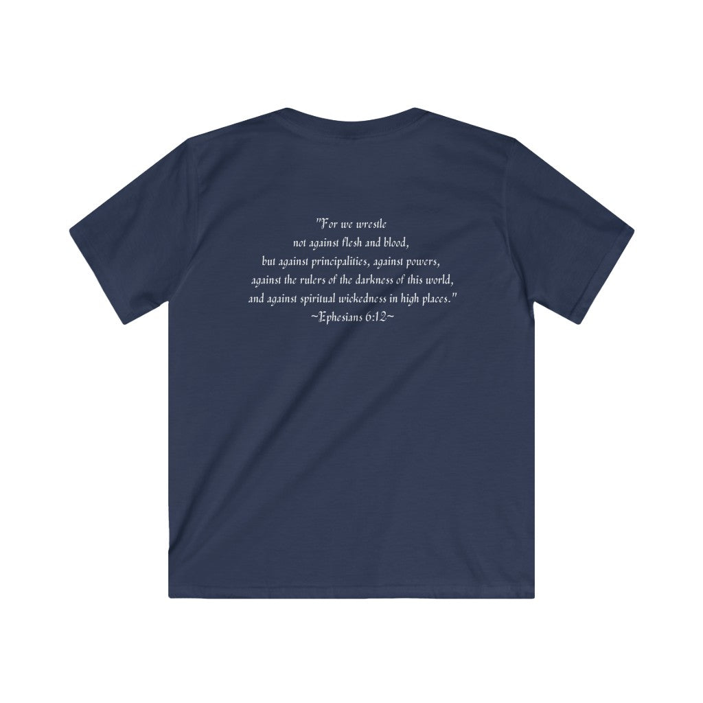 Bend A Bow of Bronze - Psalms 18:34 Kids T-Shirt