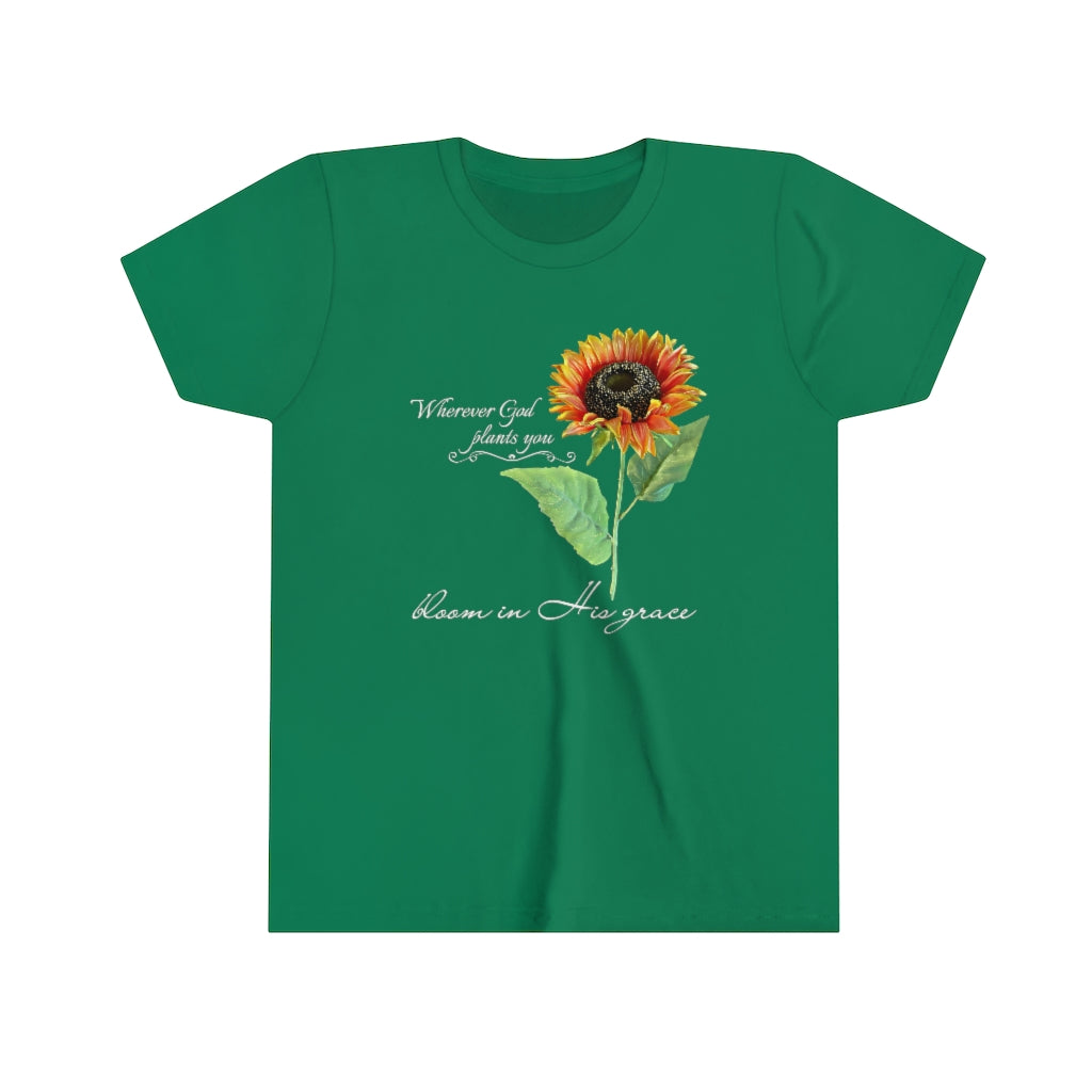 Bloom in His Grace - Kids High Quality Cotton T-Shirt