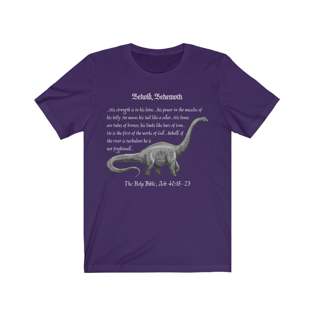 Behold Behemoth - Brachiosaurus - Job 40:15-23 Adult Sized T-Shirt