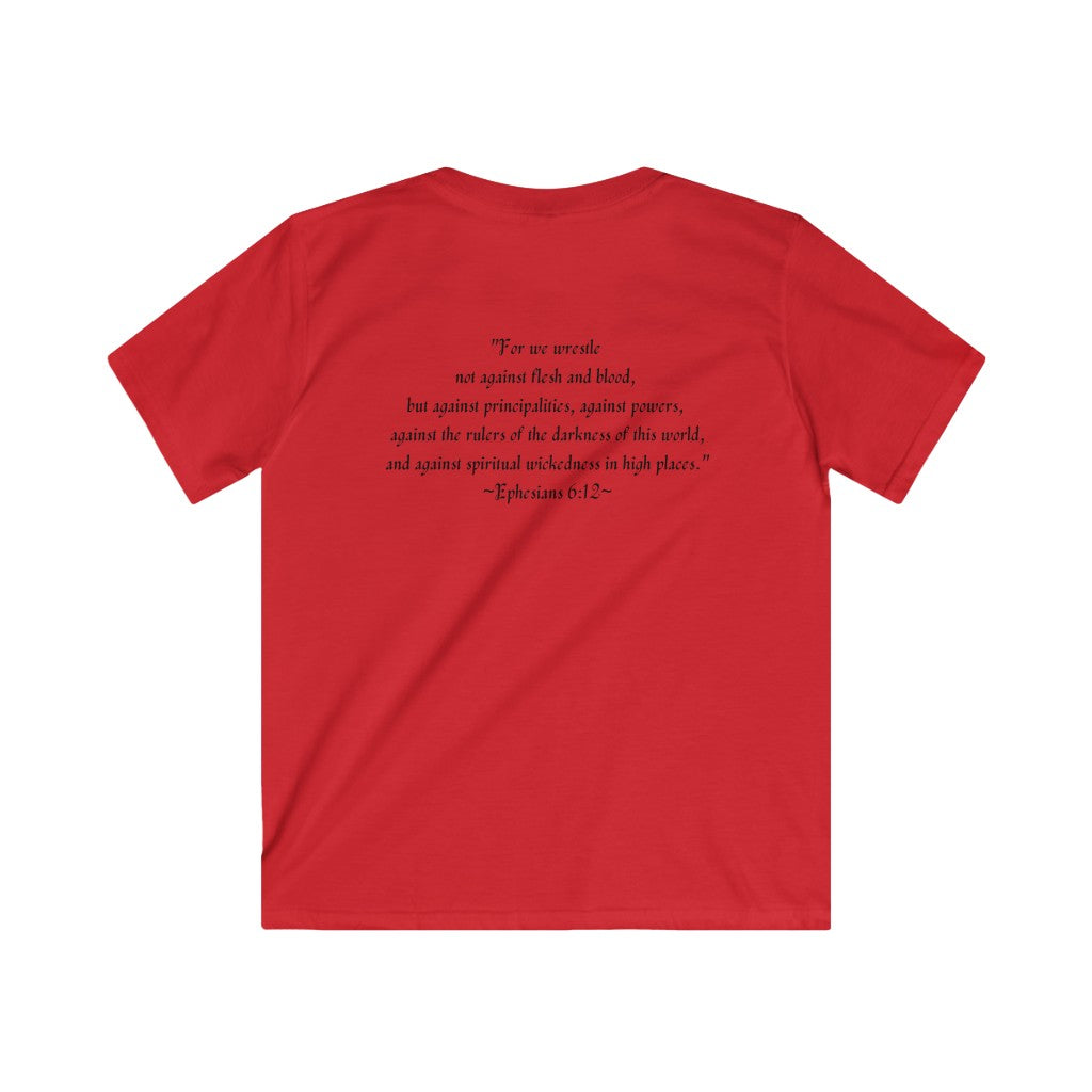 Bend A Bow of Bronze - Psalms 18:34 Kids T-Shirt