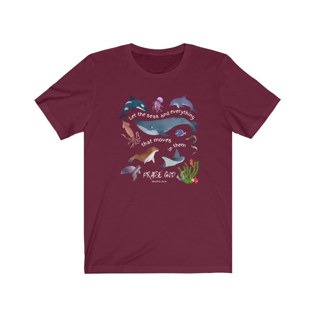 Praise God! Creatures of the Sea - Adult Size T-Shirt