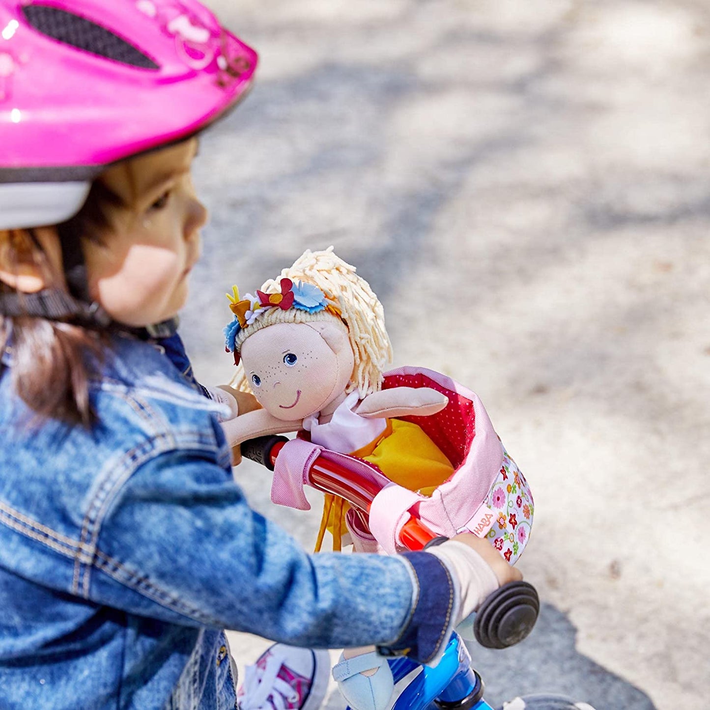 Doll's Bike Seat - Meadow Flower Print