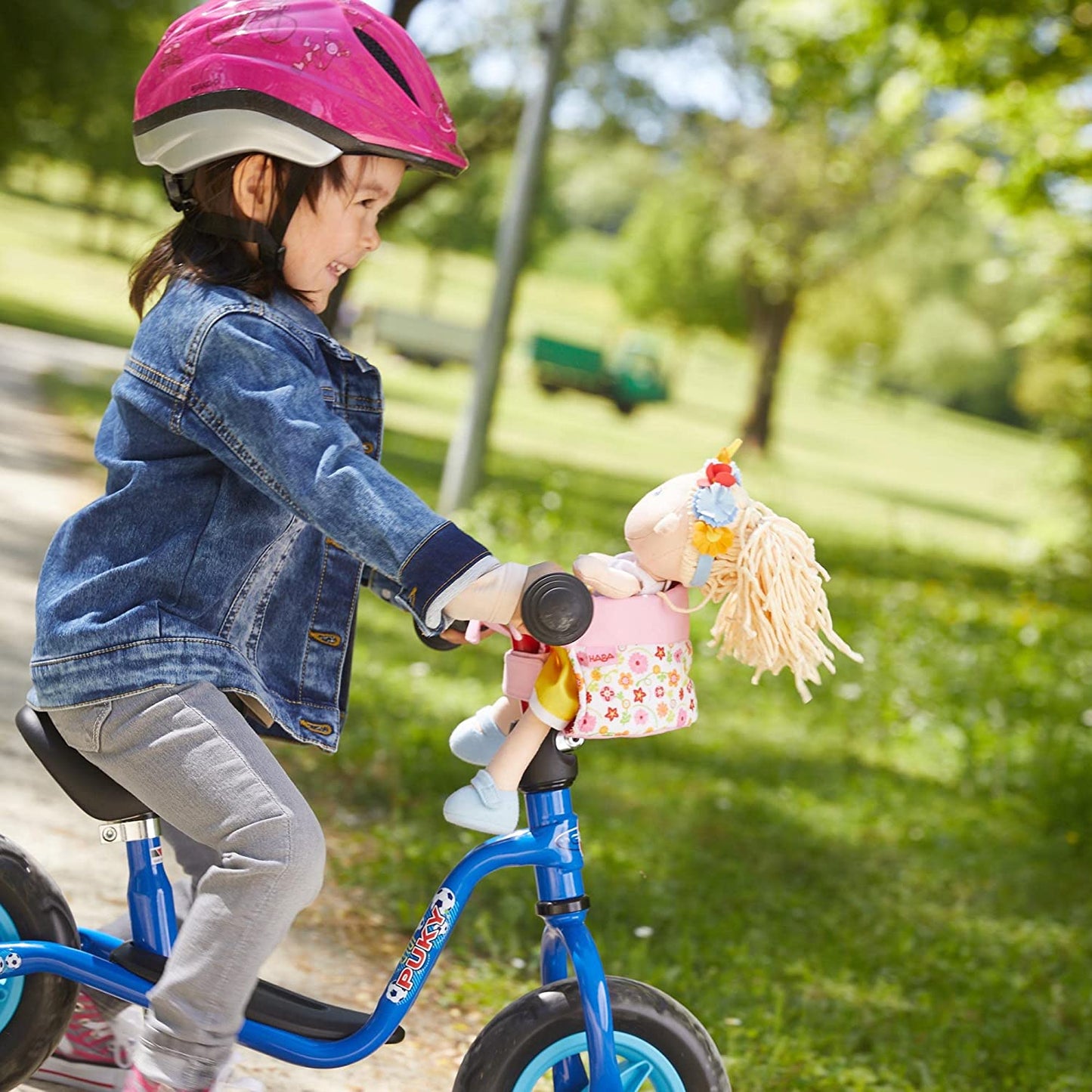 Doll's Bike Seat - Meadow Flower Print