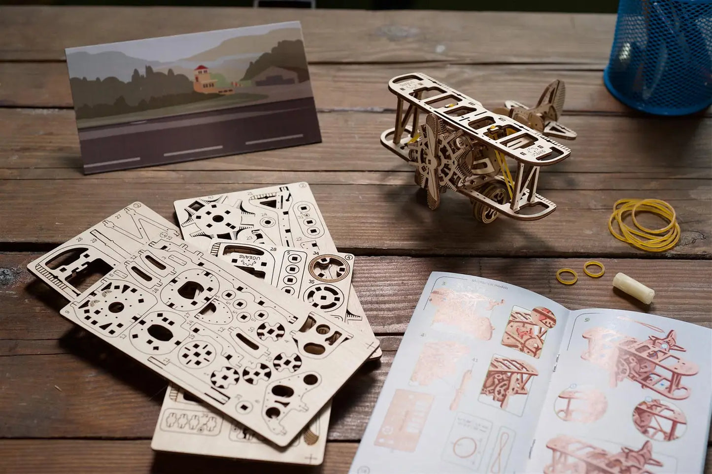 Mini-Biplane - Mechanical Model by UGears