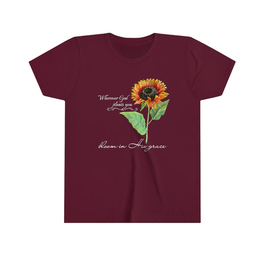 Bloom in His Grace - Kids High Quality Cotton T-Shirt