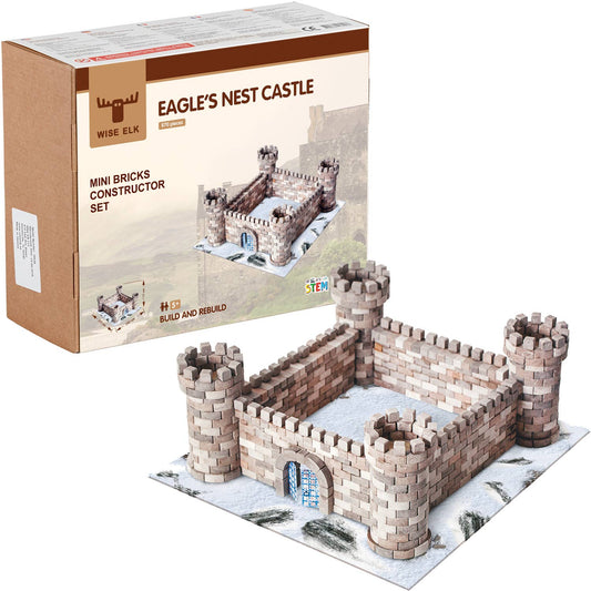 Eagle's Nest Castle - 870 Piece Mini Bricks Construction Set - Made in Ukraine