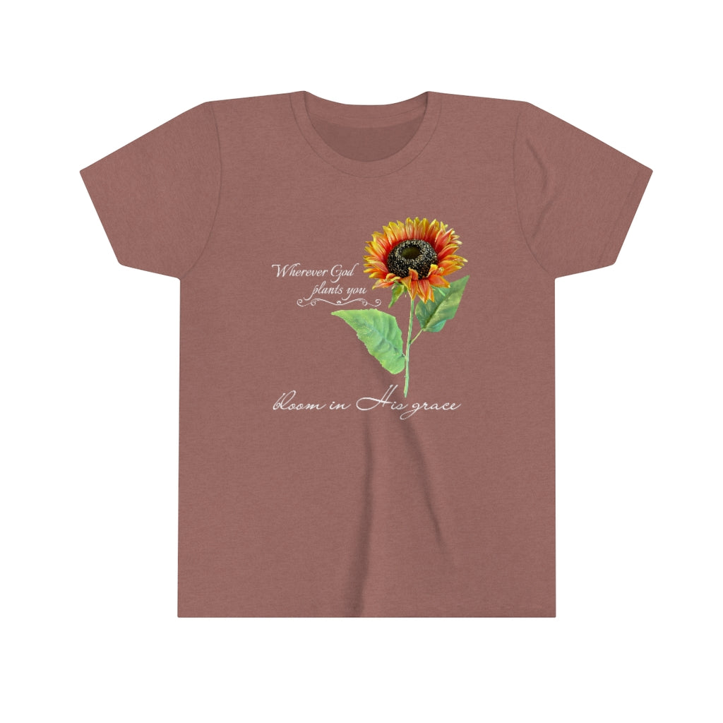 Bloom in His Grace - Kids High Quality Cotton T-Shirt