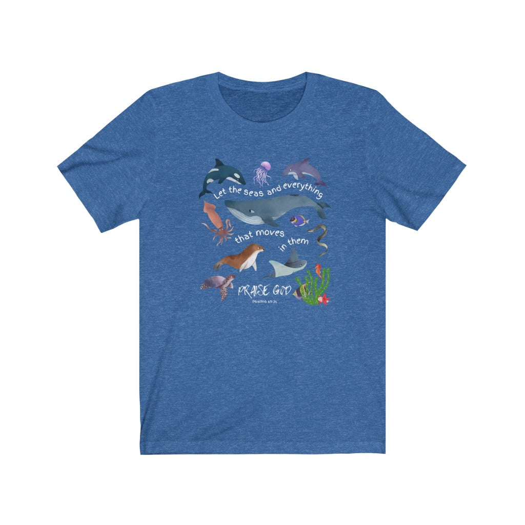 Praise God! Creatures of the Sea - Adult Size T-Shirt