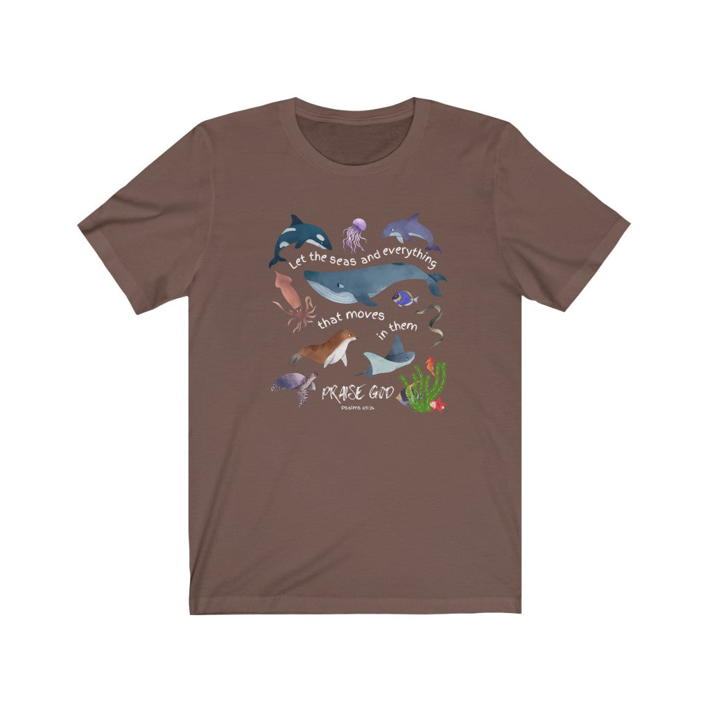 Praise God! Creatures of the Sea - Adult Size T-Shirt