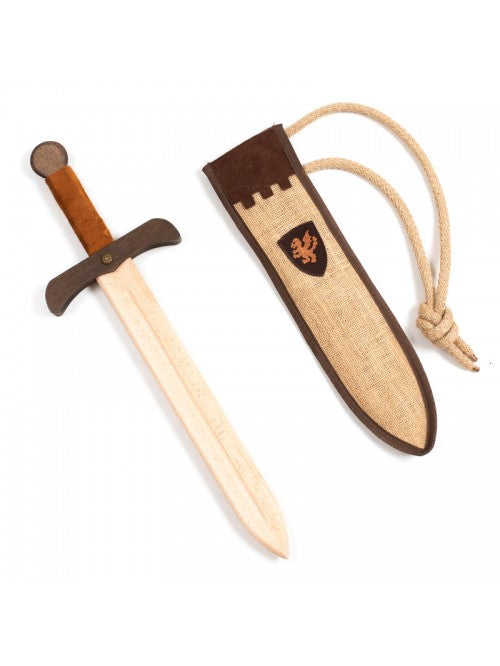 Sword with Sheath - Small, Wooden - Rustik Lion Style - Made in Spain